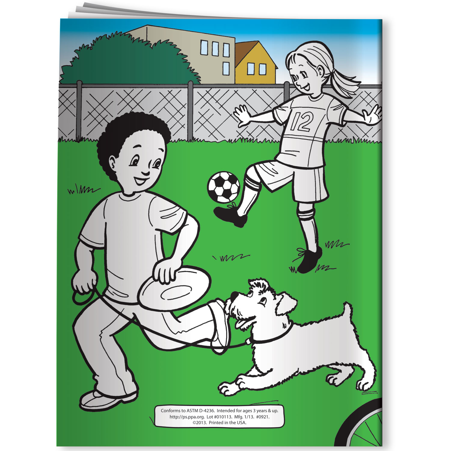 Combo Pack - CB1008 Coloring Book & 4-Pack of Crayons (Imprinted) in a Poly Bag 4