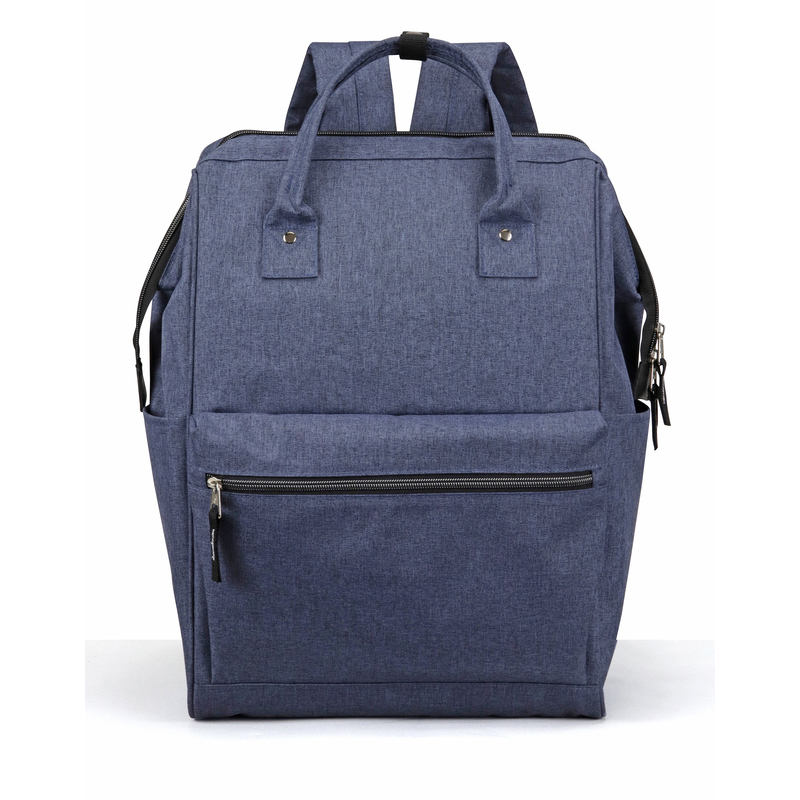 Wide Mouth Polyester Laptop Computer Backpack Bag 8