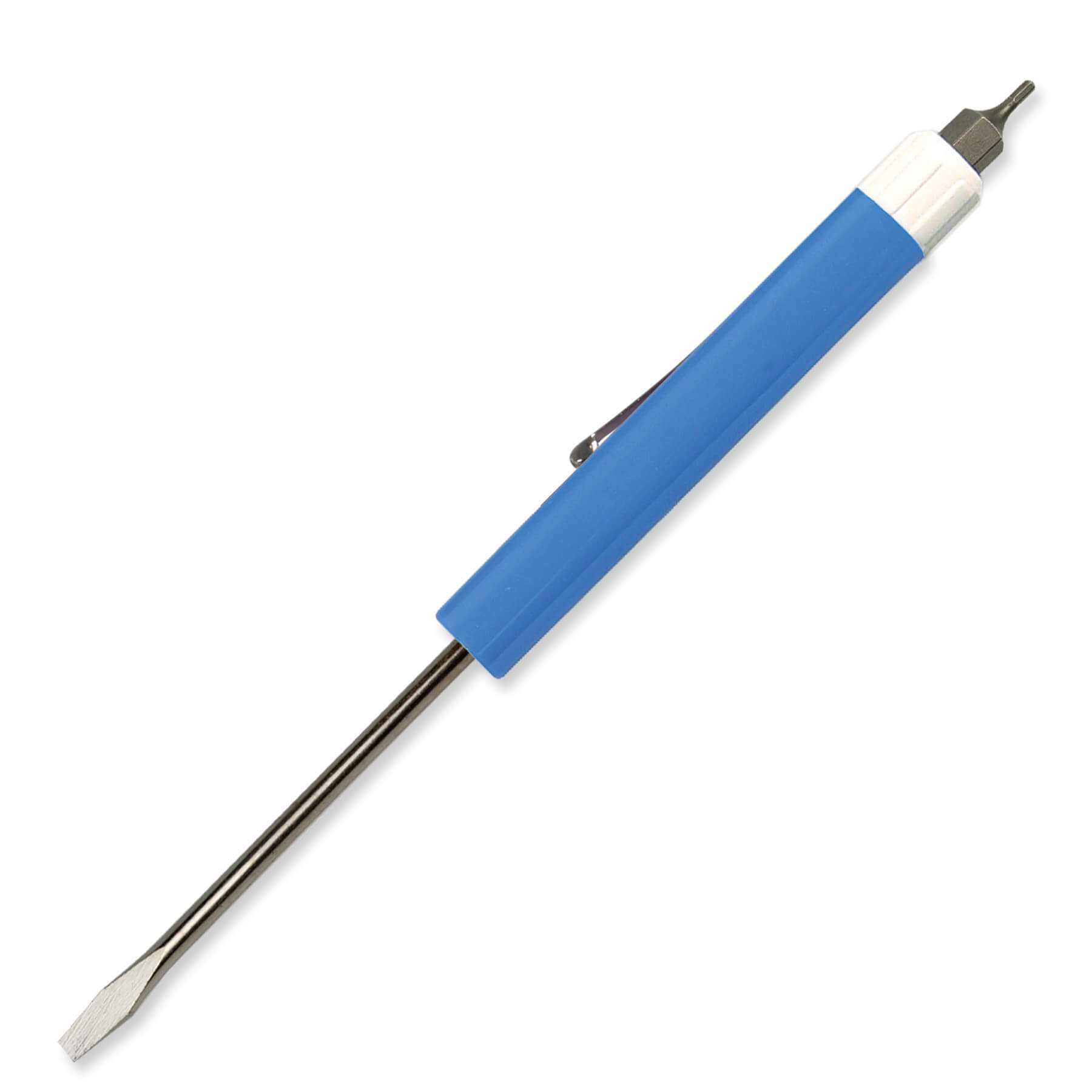 Pocket Screwdriver - 1/8" Flat Tip Blade w/Hex Bit Top 35