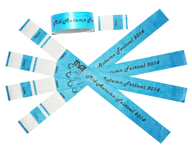Black Print Tyvek Wristbands 3