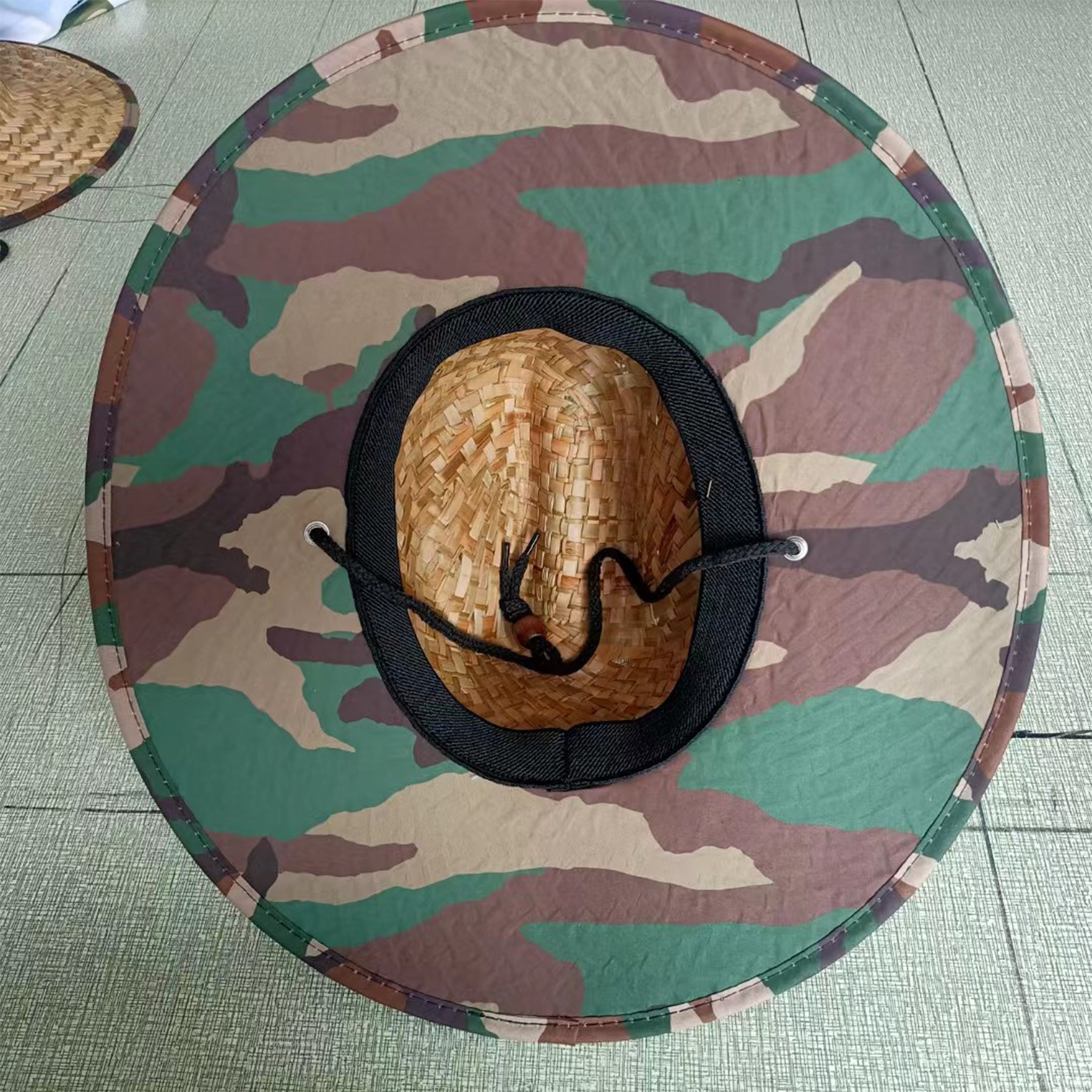 Customizable Bottom Cloth Printing Summer Straw Hat 9