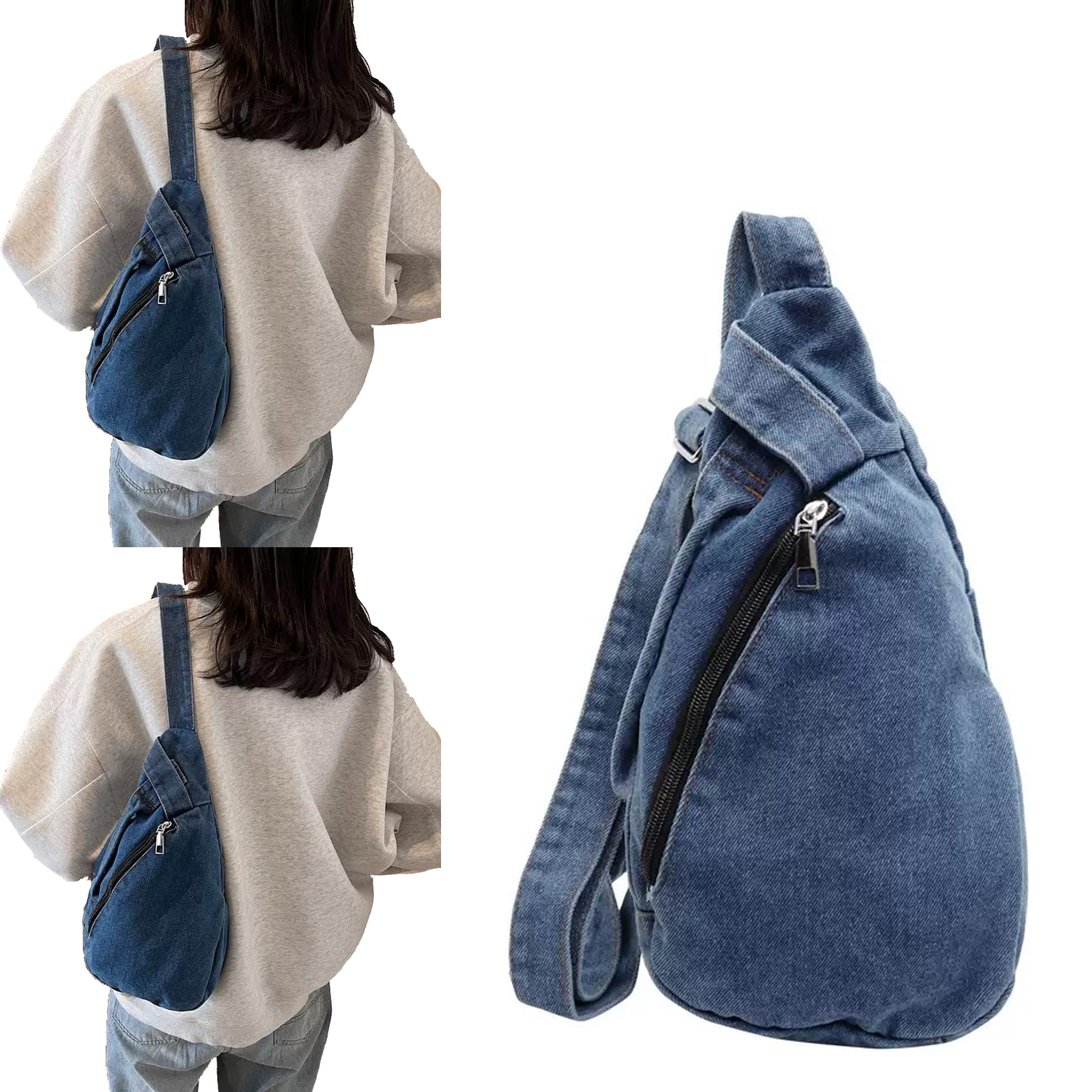Denim Crossbody Shoulder Sling Bag 2