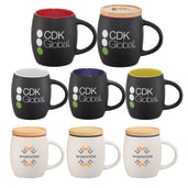 Hearth Ceramic Mug FSC®100% Wood Lid/Coaster 15oz 64