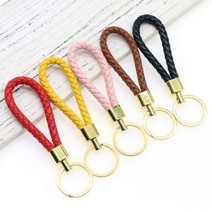Stylish Weaved PU Leather Keychain with Metal Buckle 1