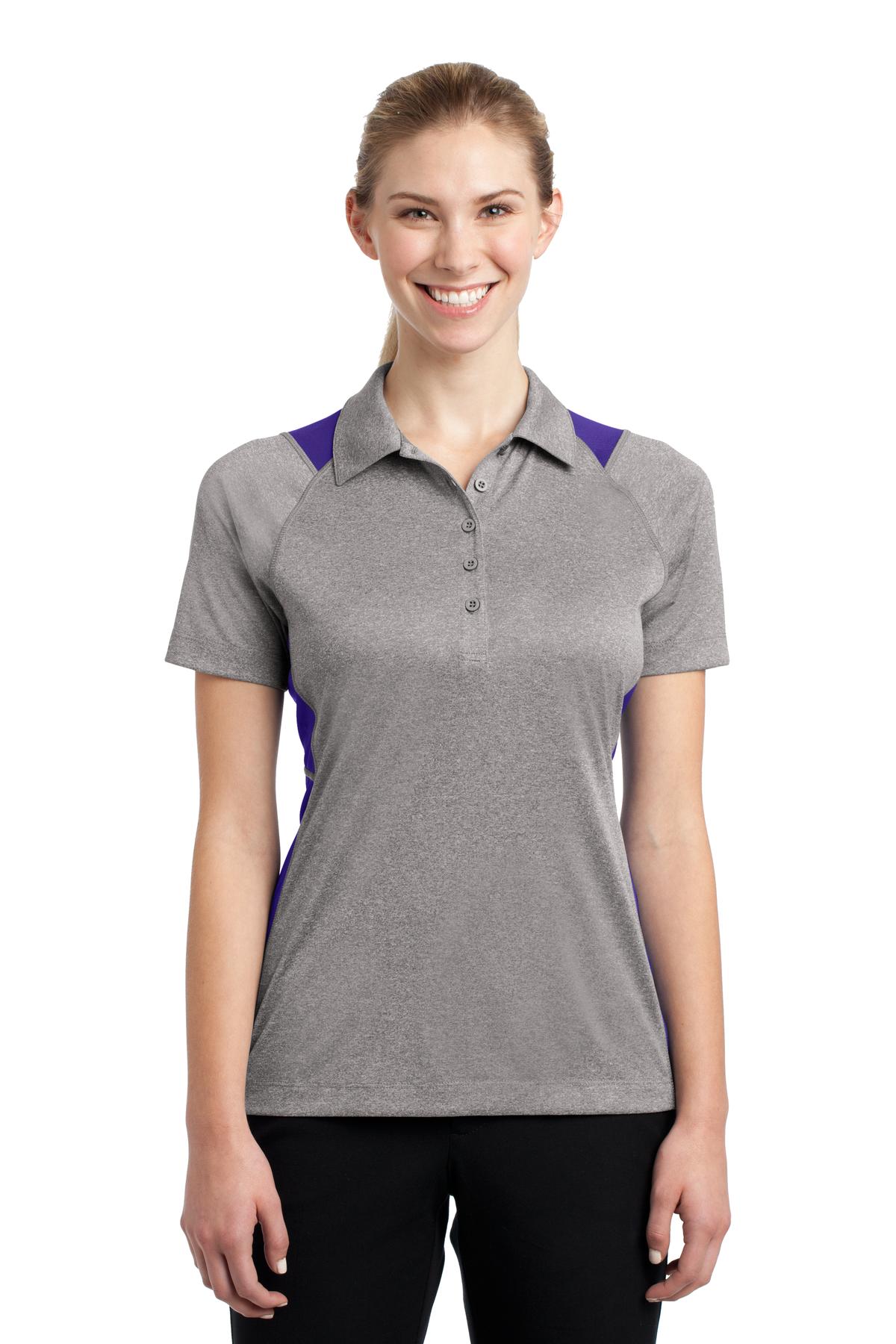 Sport-Tek® Women's Heather Colorblock Contender Polo 57