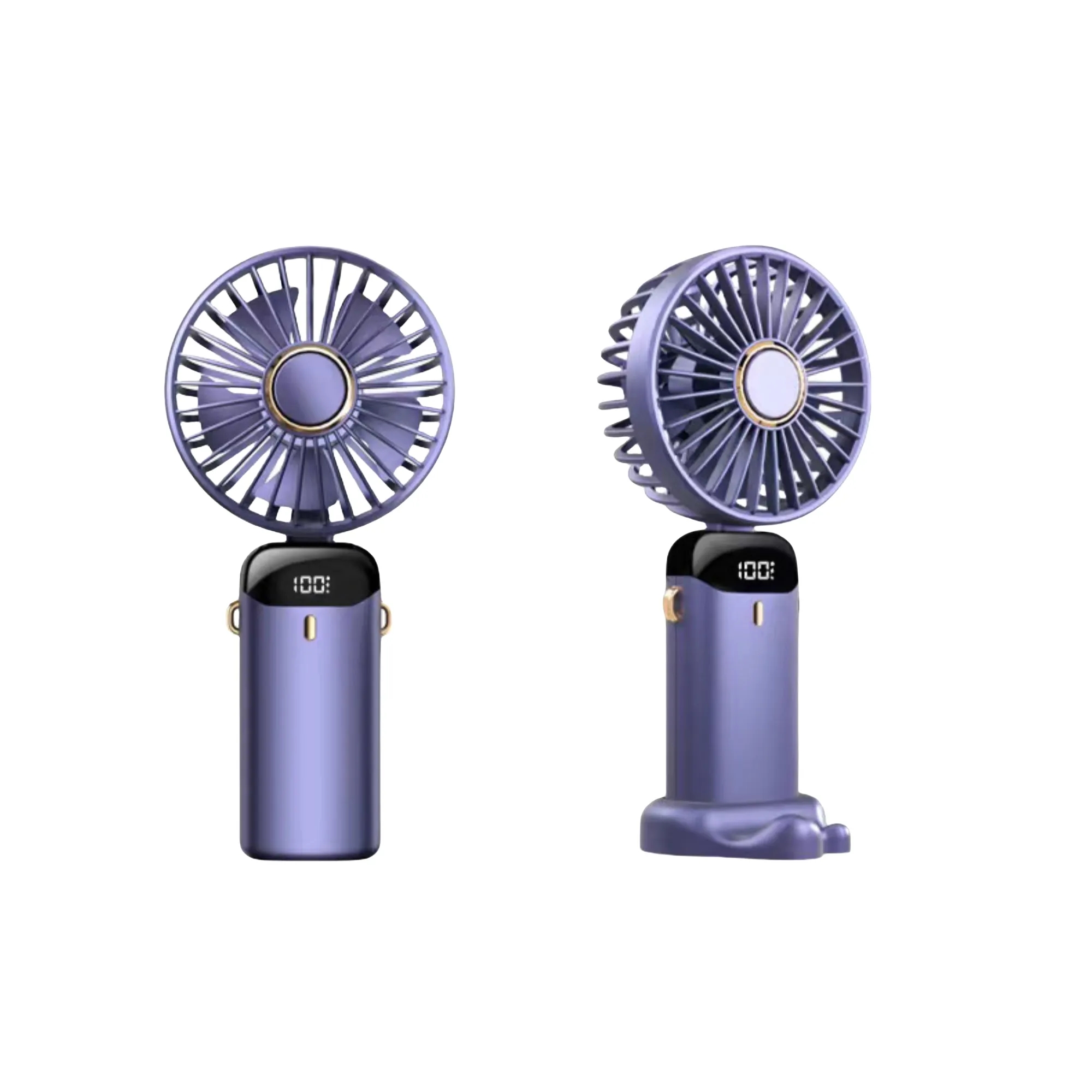 Portable LED Display Rechargeable Handheld Fan 3