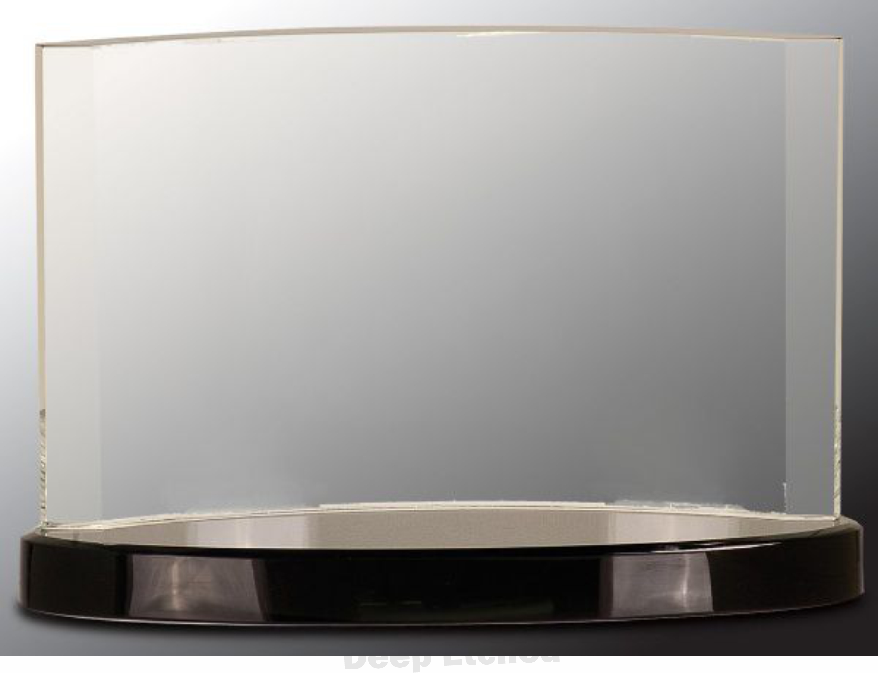 9" x 6" Clear Crystal Crescent on Black Crystal Base Crystal Award 5