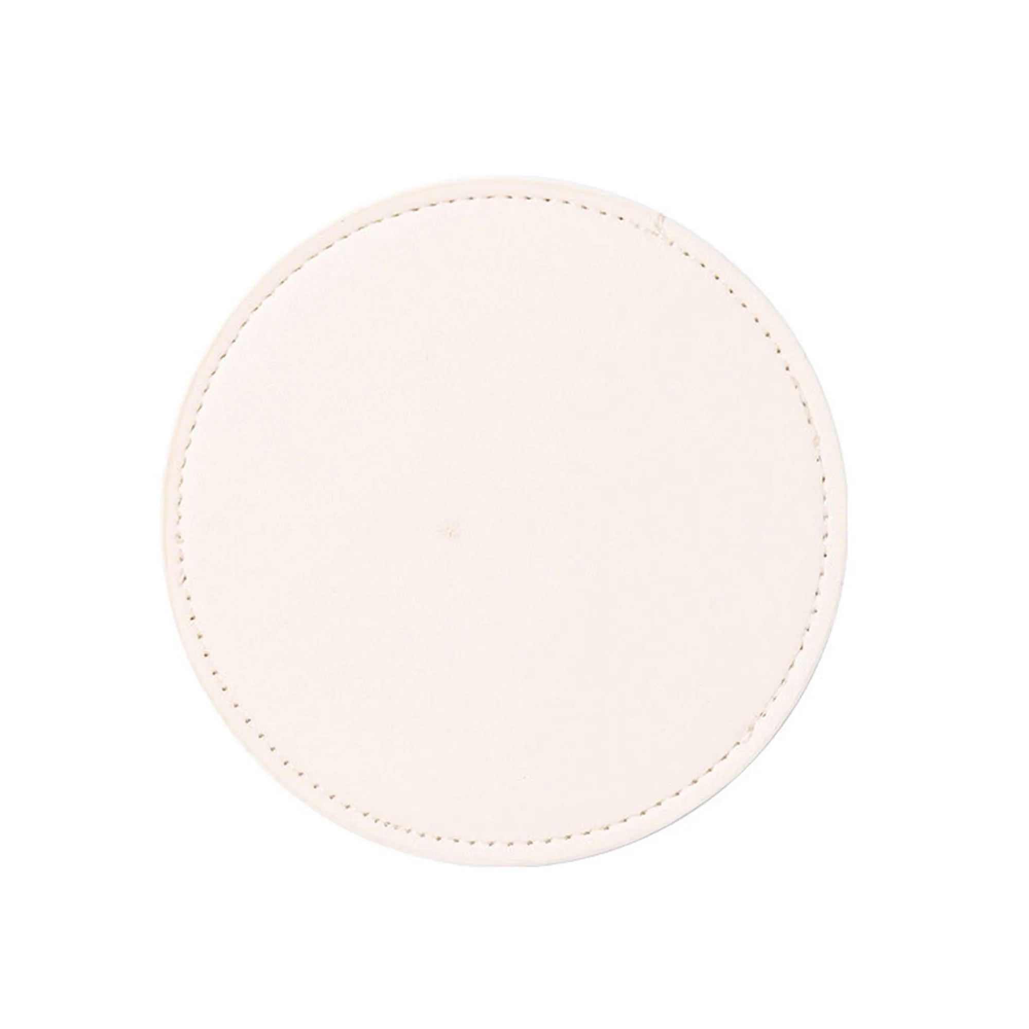 Soft PU Leather Round Coaster MOQ 50PCS 3