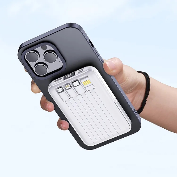 Magnetic Power Bank with Built-in Cables & LED Display 3