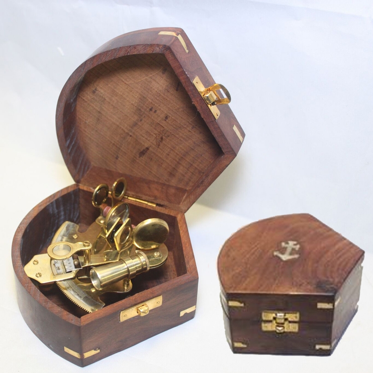 3" Lifeboat Sextant w/ Fan Shaped Box 2
