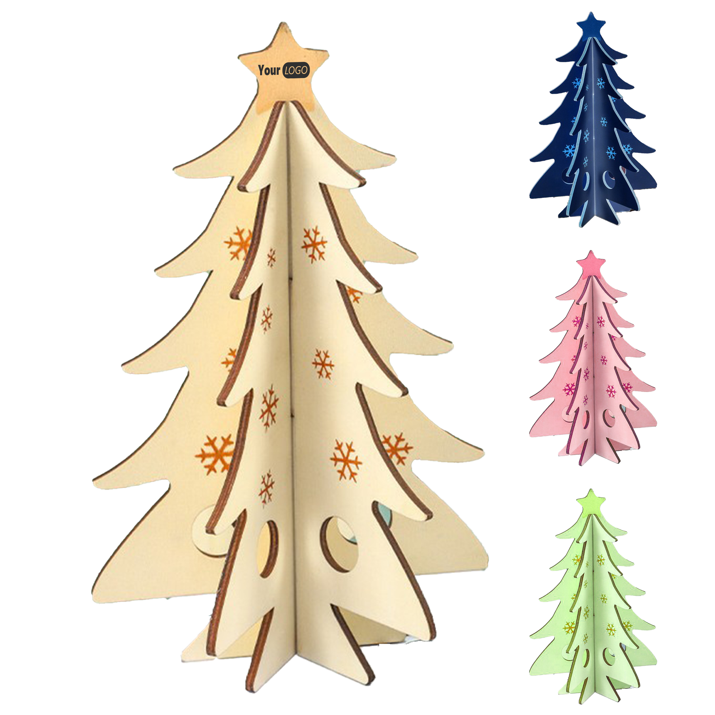 Wood Christmas Day With Led Illuminated Decorations 2