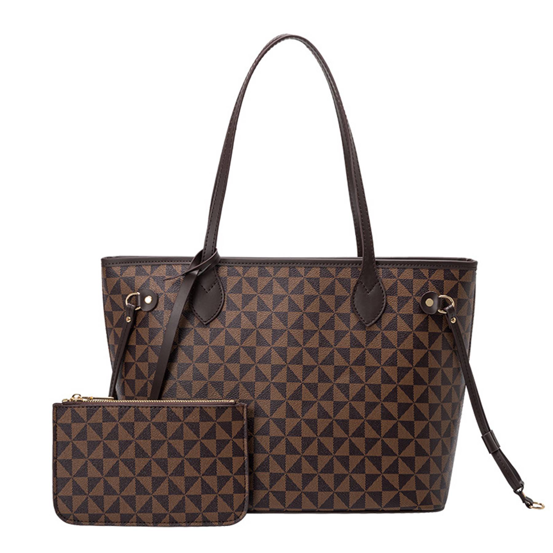 Pvc Check Waterproof Tote Bag For Women 6