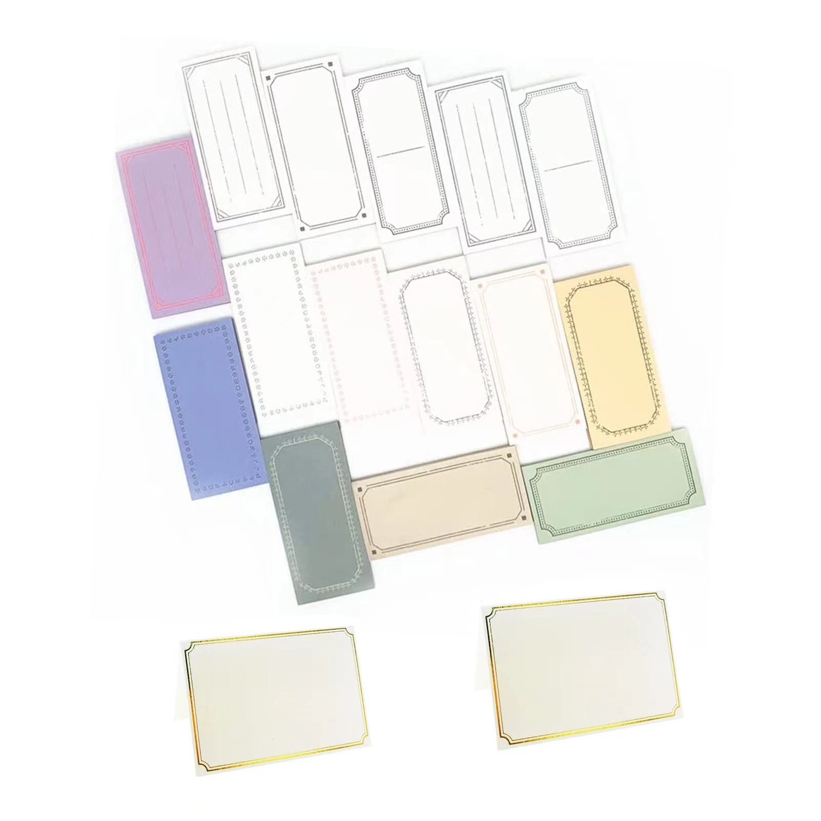 Retro Material Paper Note Series Frame Label Paper 1
