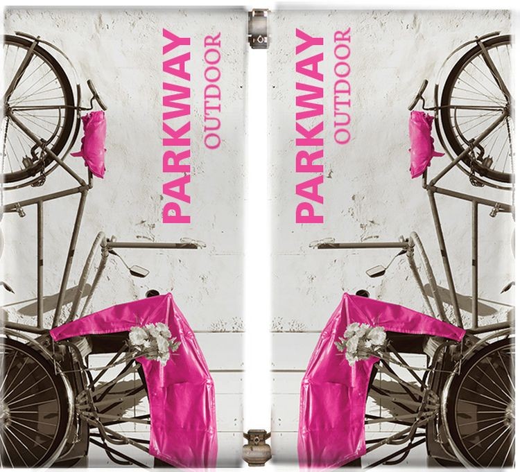 Parkway Double-Span Outdoor Pole Banner (Hardware Only)