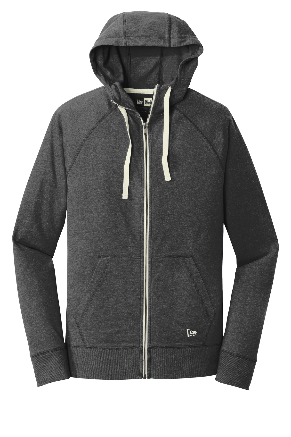 Sueded Cotton Blend Full-Zip Hoodie