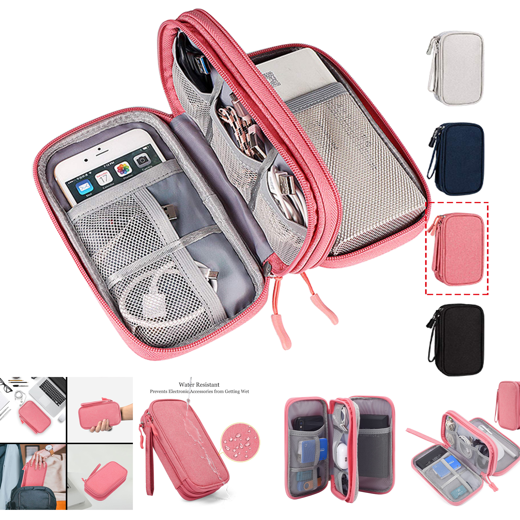 Electronic Organizer Travel Cable Accessories Bag
