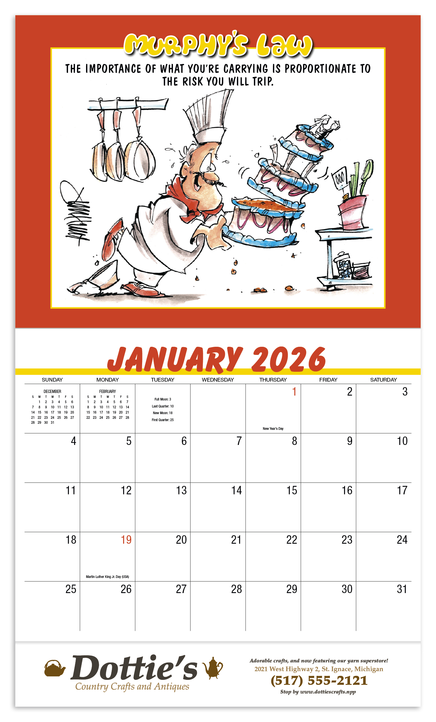 HotLine® Products Murphy's Law Appointment Calendar - Stapled 44