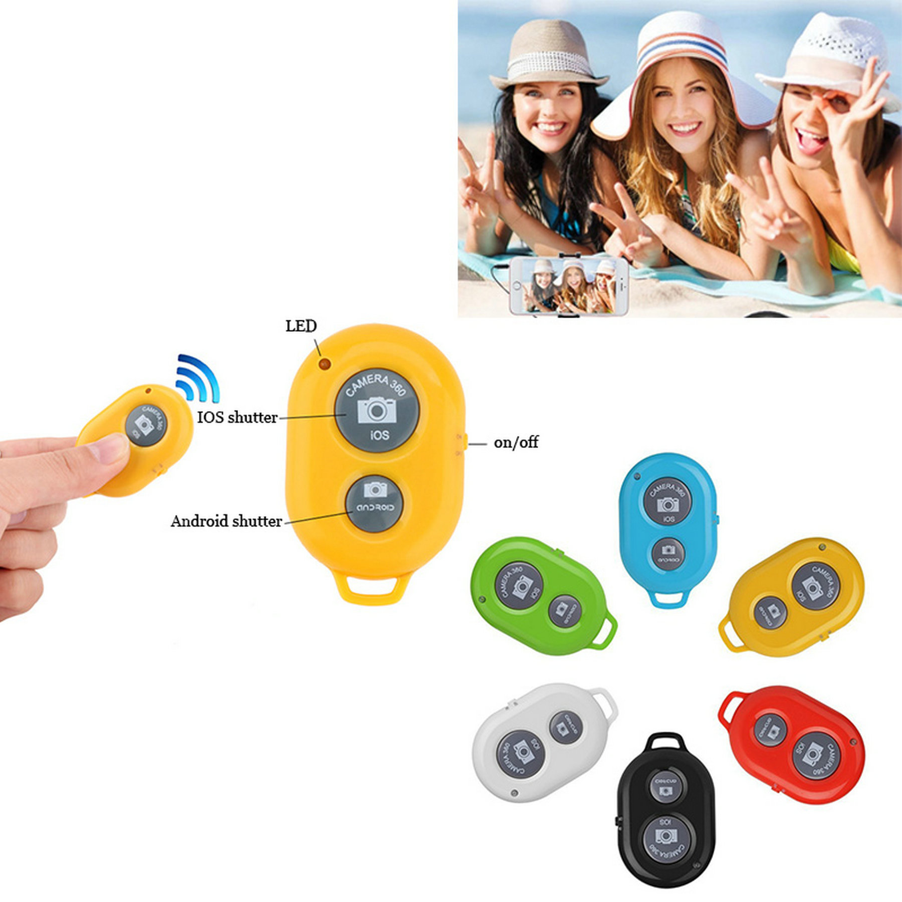 Wireless Camera Selfie Shutter Remote Control 1