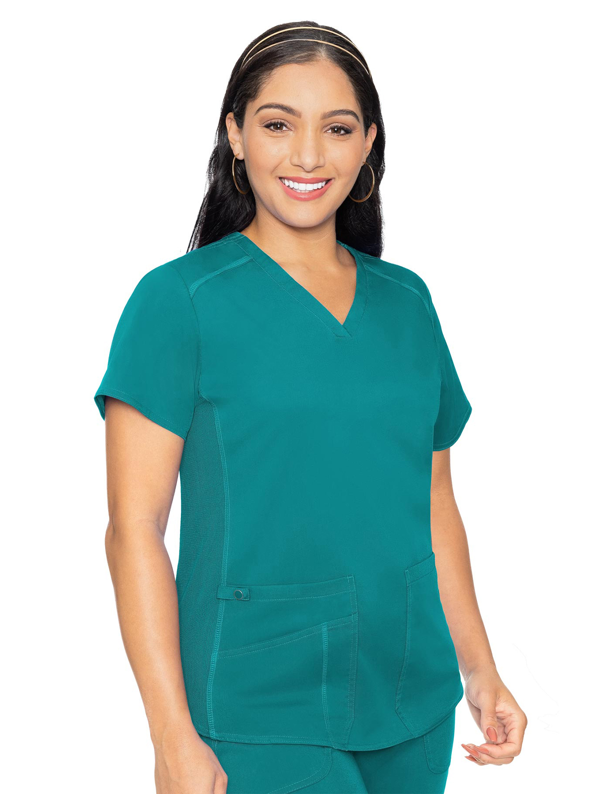 Med Couture - MC Touch - Women's 4-Pocket V-Neck Shirttail Top 23