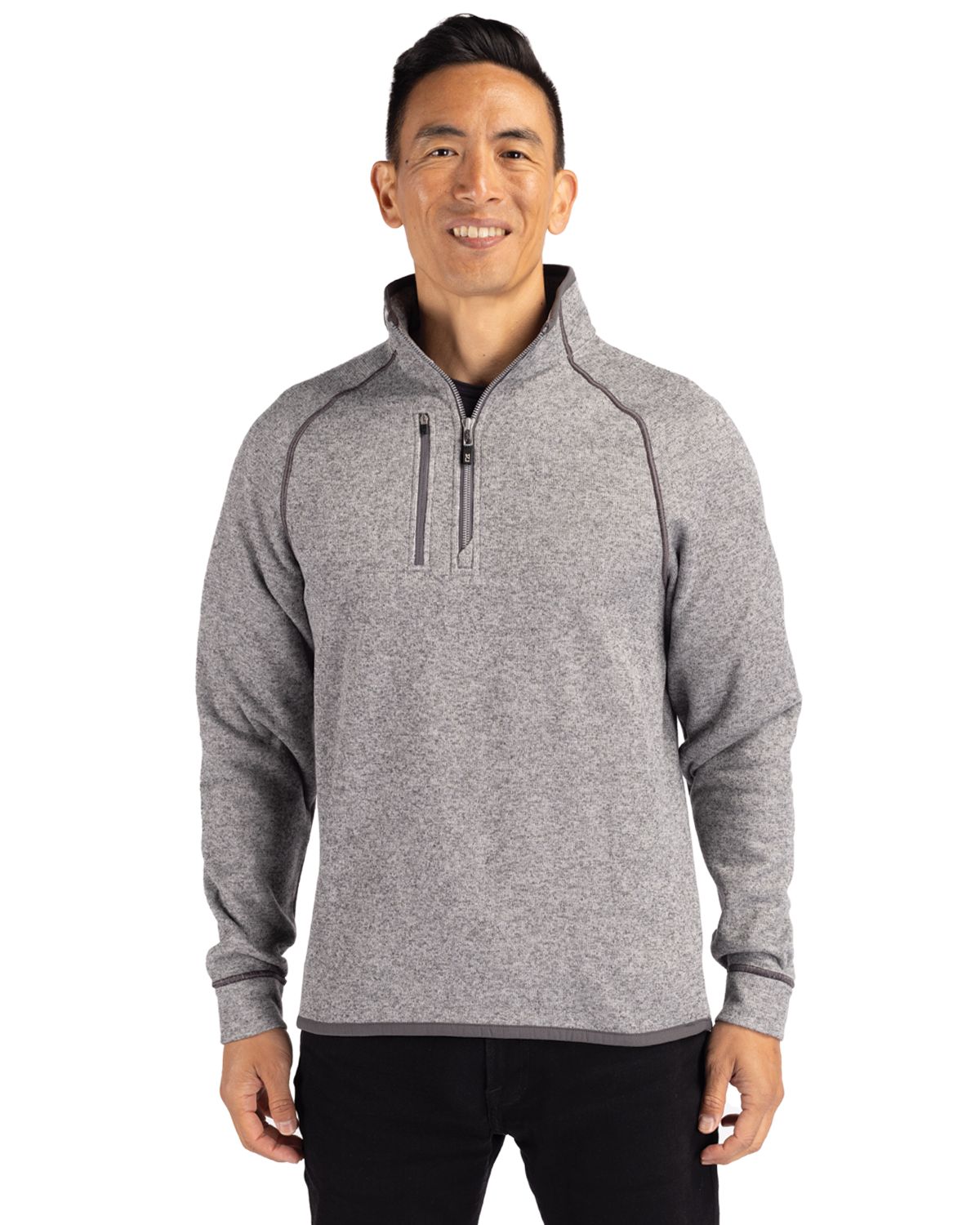 Cutter & Buck Mainsail Sweater-Knit Mens Half Zip Jacket 23