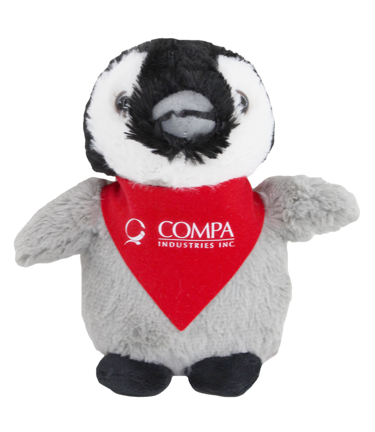 7" Hug'ems Emperor Penguin Chick with bandana and one color imprint 2