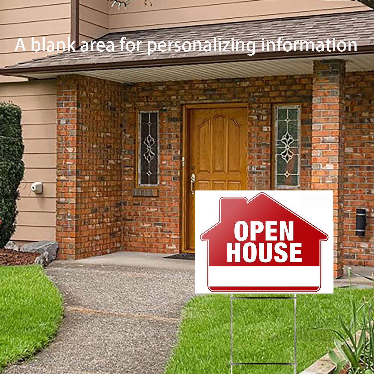 5 Pack Premium Large Open House Signs with Metal Stakes 3