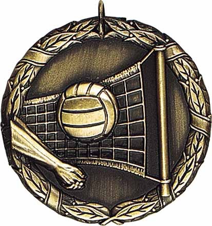 Volleyball XR200 Series Medal, 2" 1