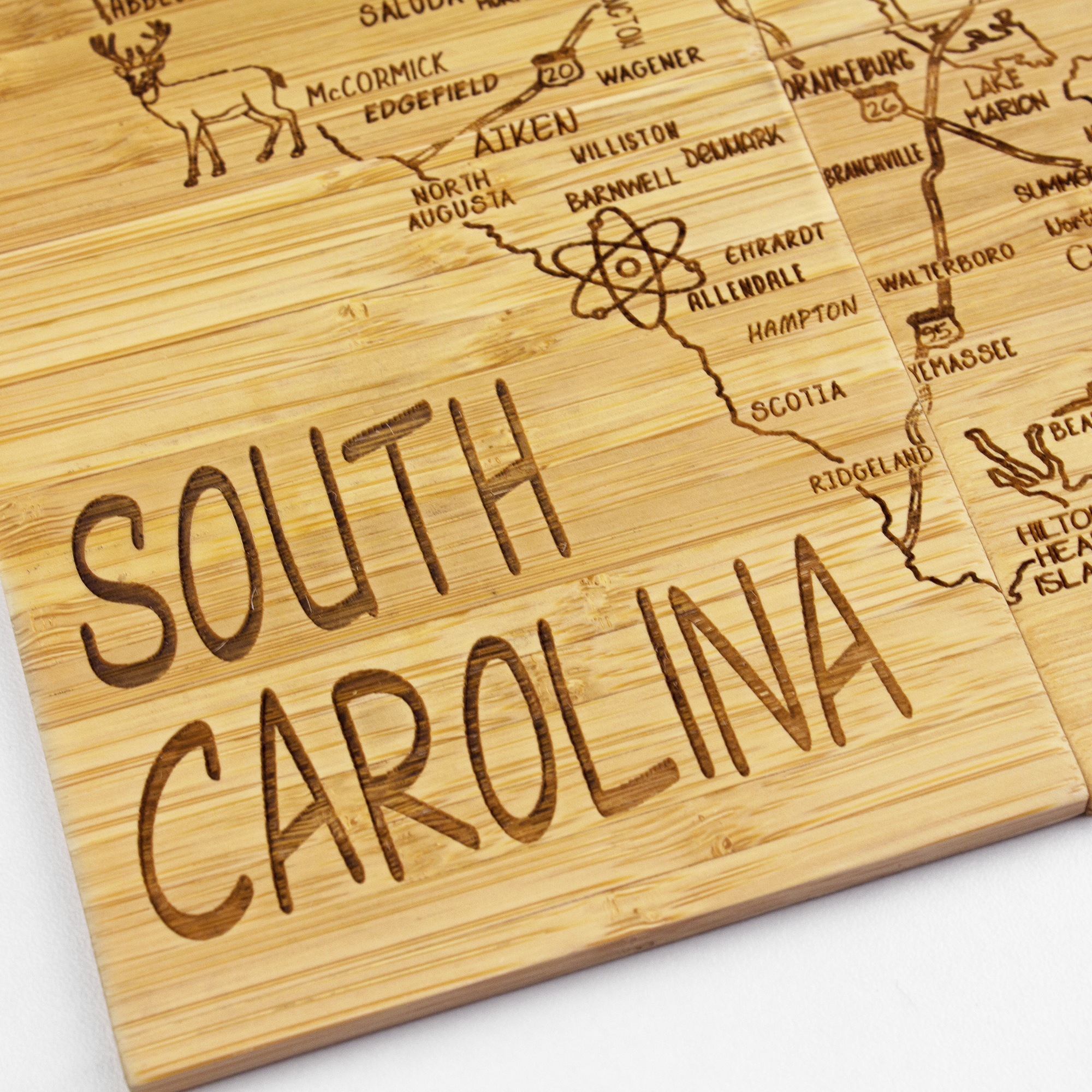 South Carolina Puzzle Coaster Set 13