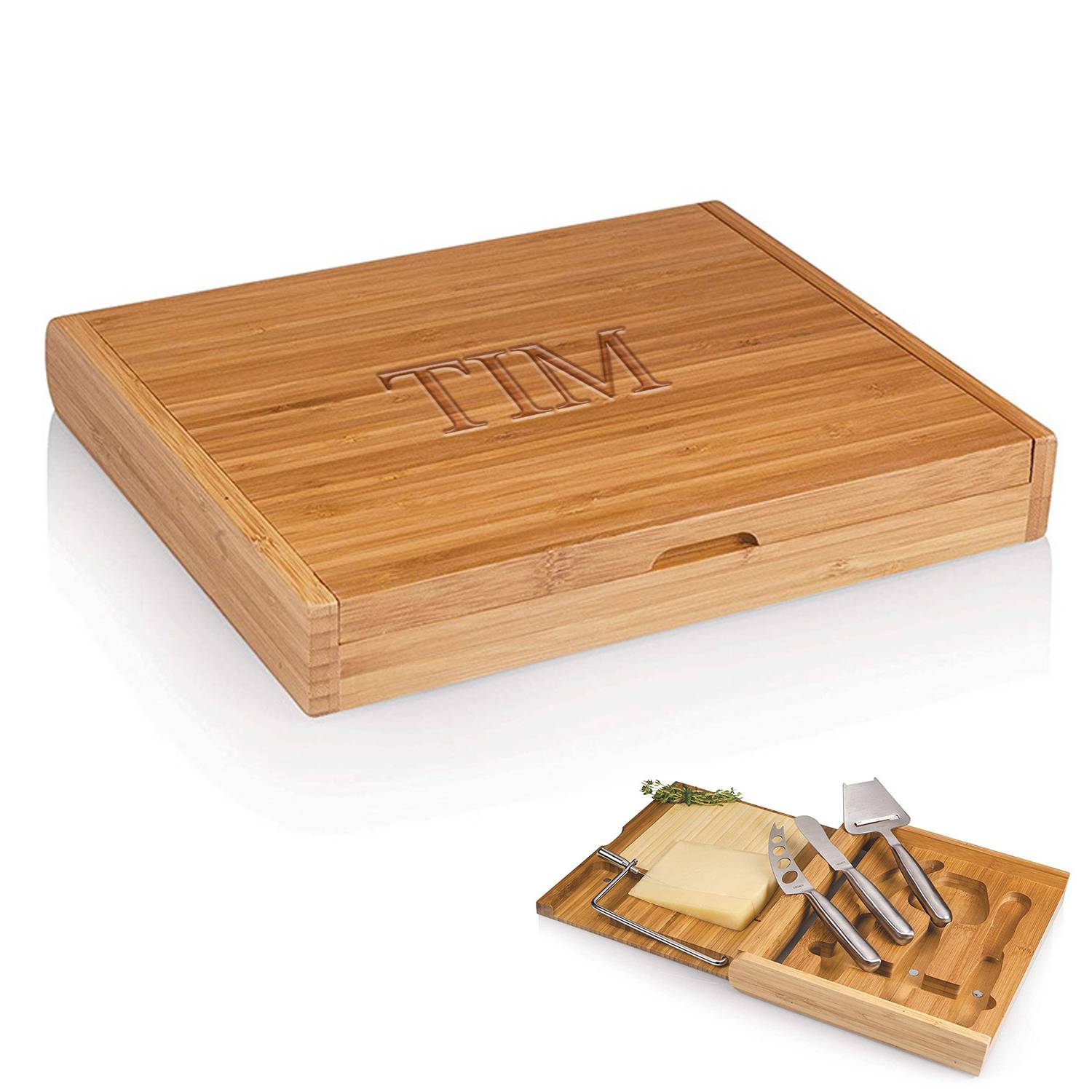 Stainless steel cheese knife set with wood case 8