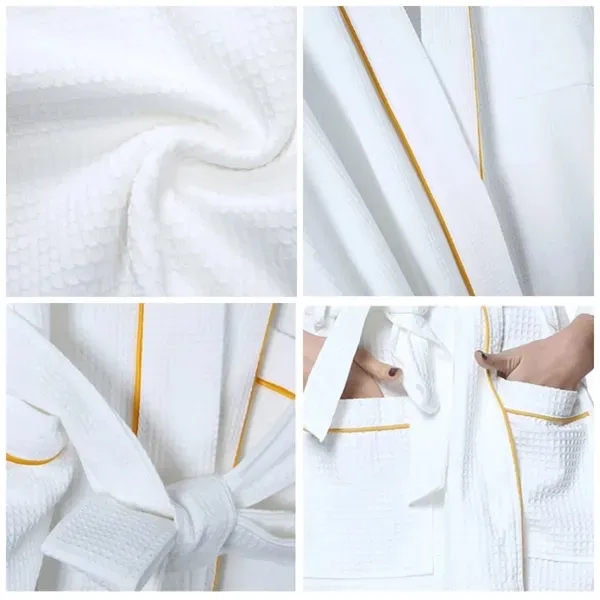 Cotton Waffle Knit with Lightweight Bath Soft Robe 2