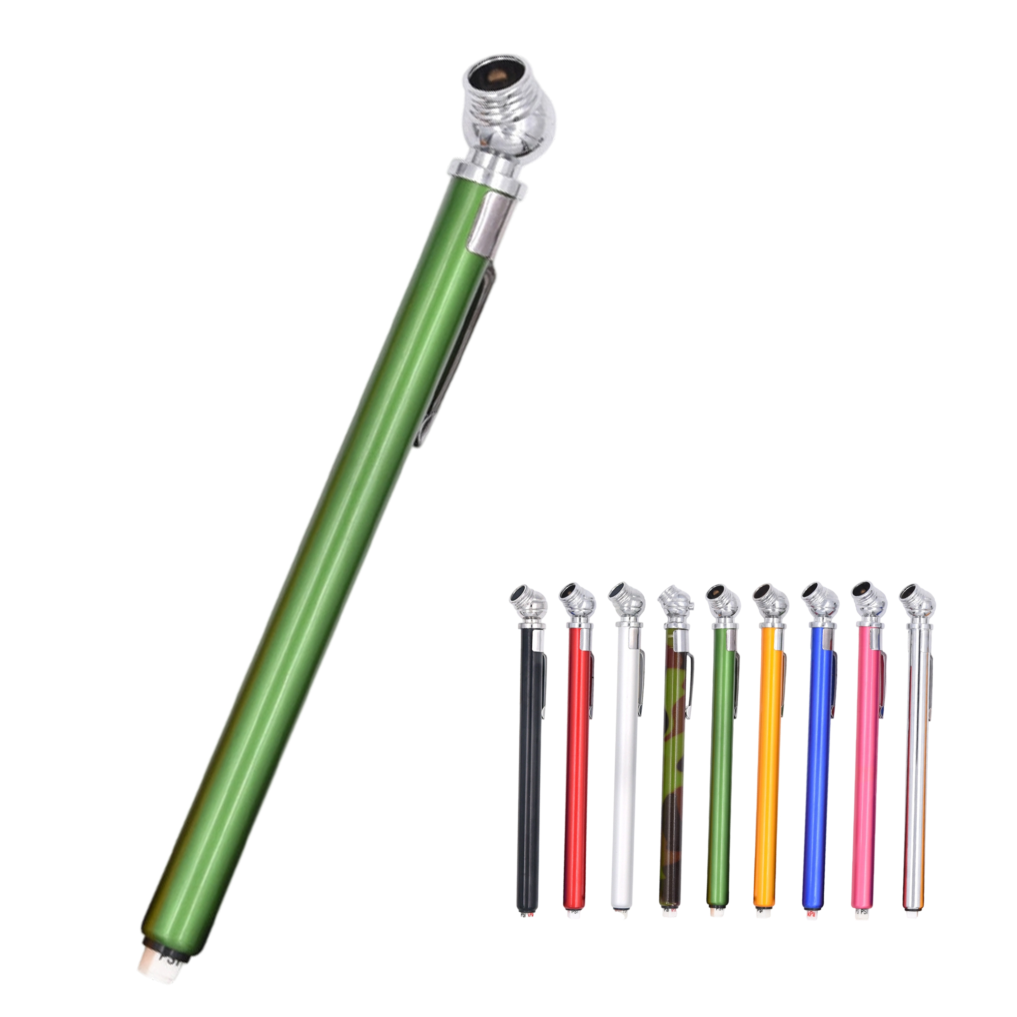 Aluminum Pen Style Tire Pressure Gauge 5.9" x 0.65" 4