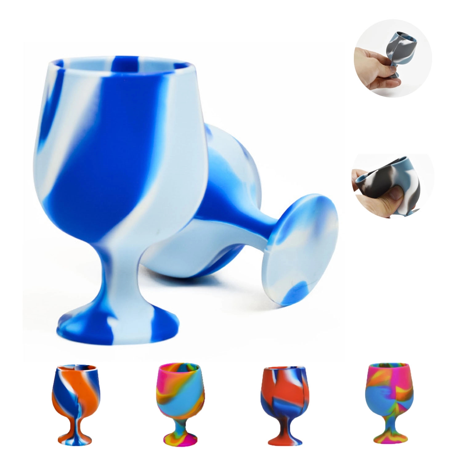 Unbreakable Silicone Wine Goblet Glasses 2