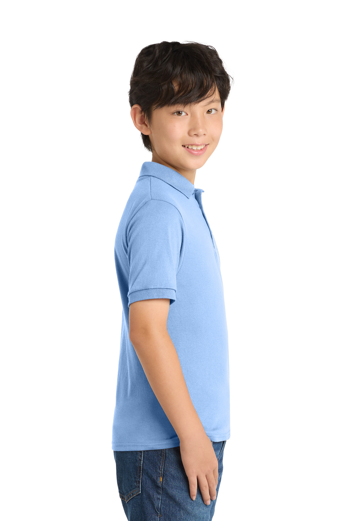 Port & Co Youth Core Blend Jersey Knit Polo. KP55Y 28