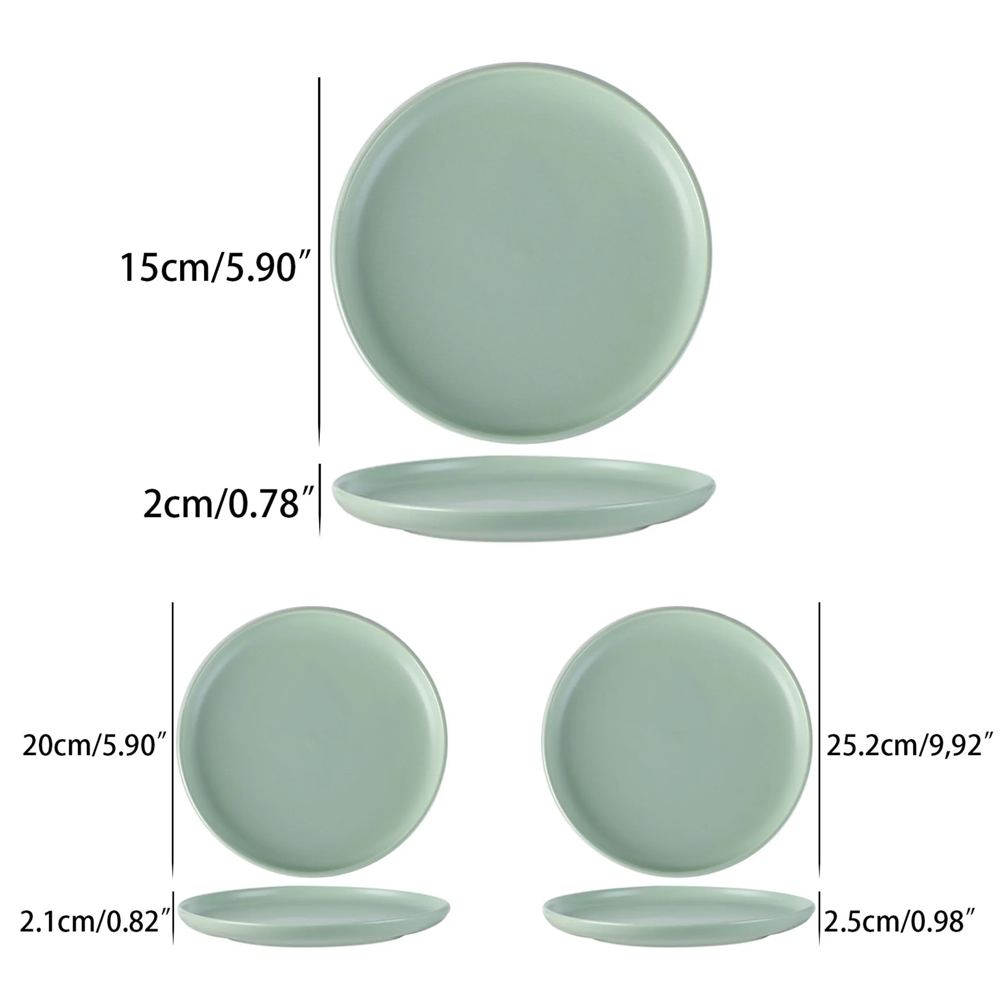 5.9" Ceramic Steak Dim Sum Dinner Plate 5