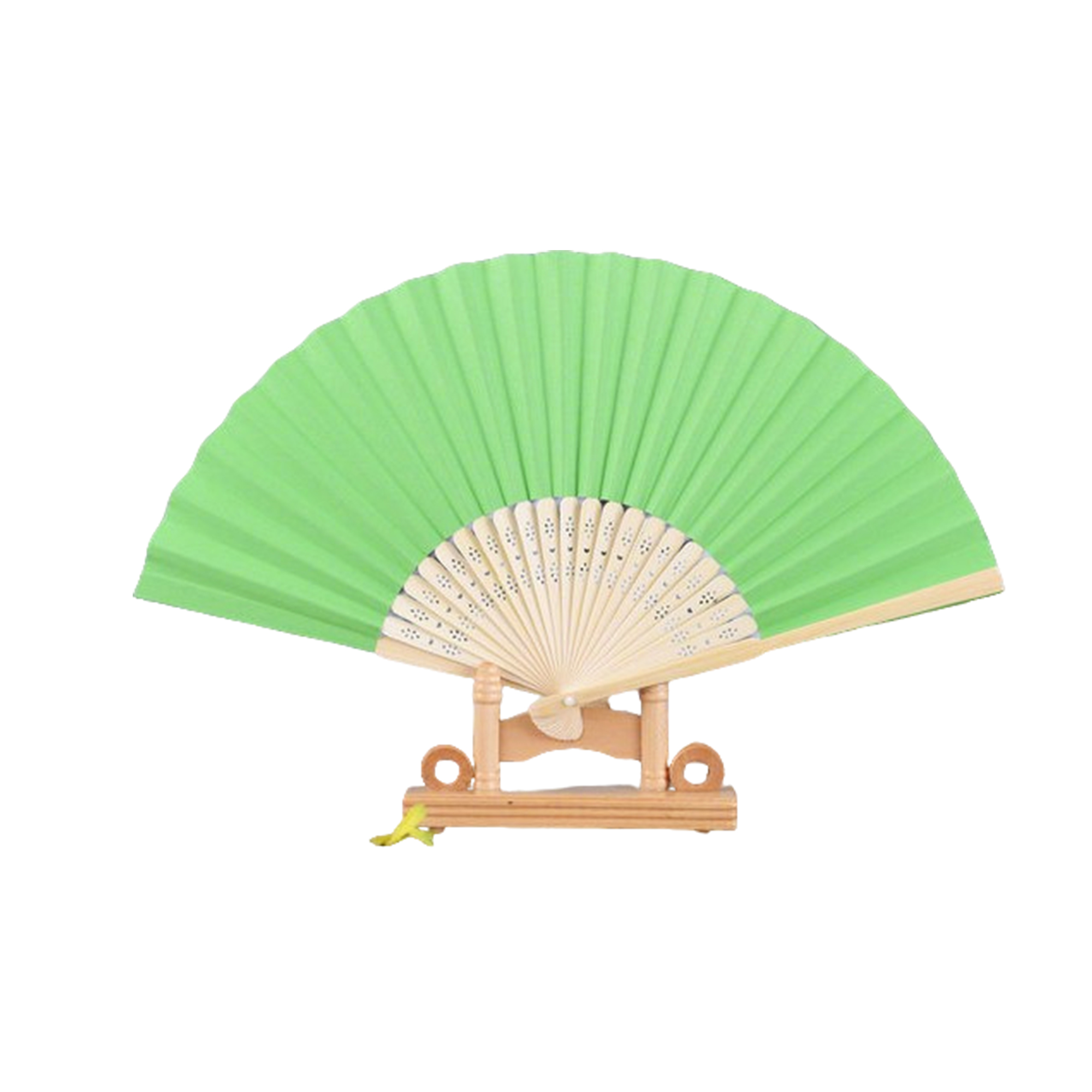 Bamboo Folding Handheld Paper Fan 8.2" x 15" 12