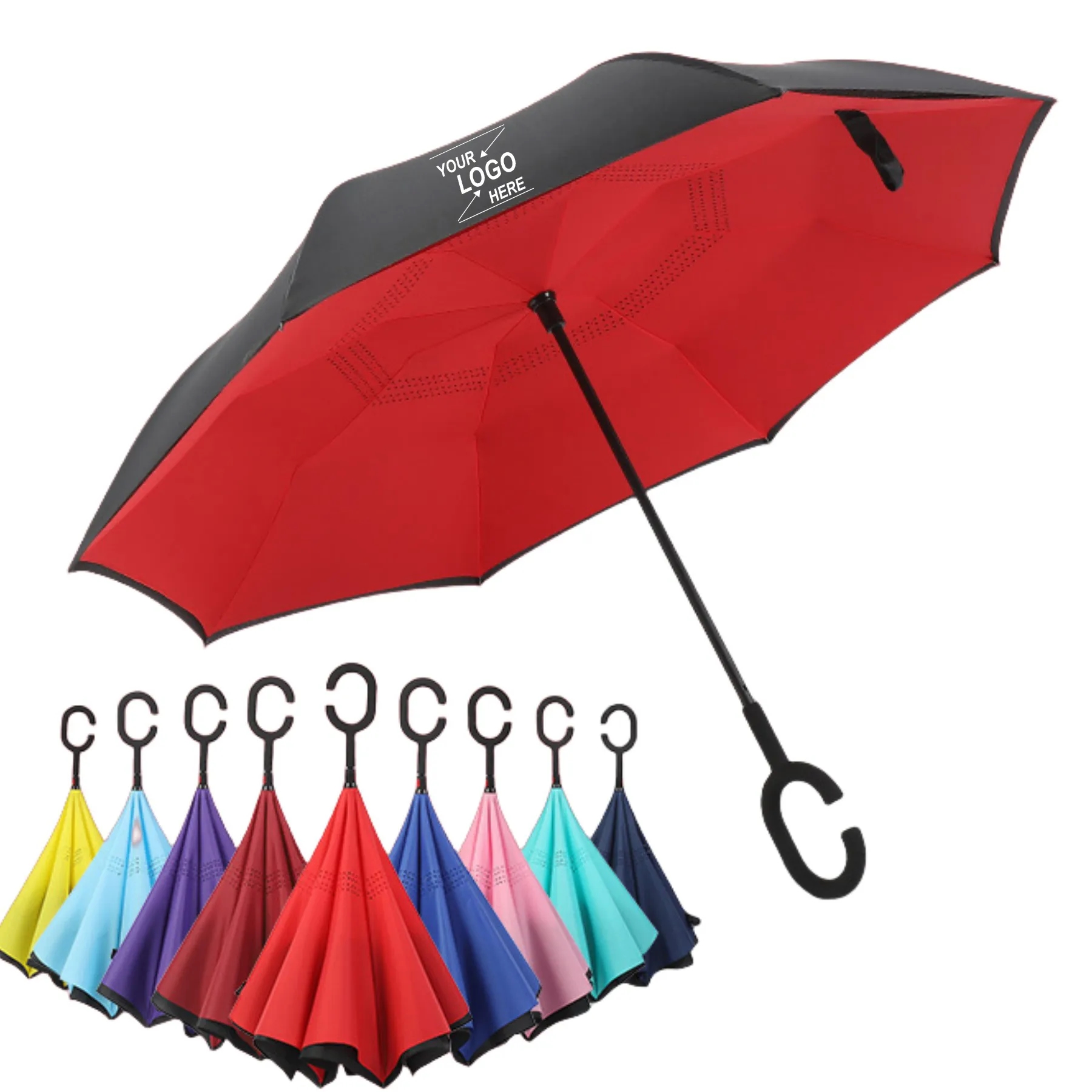 Double Layer Inversion Umbrella With C-Handle 5