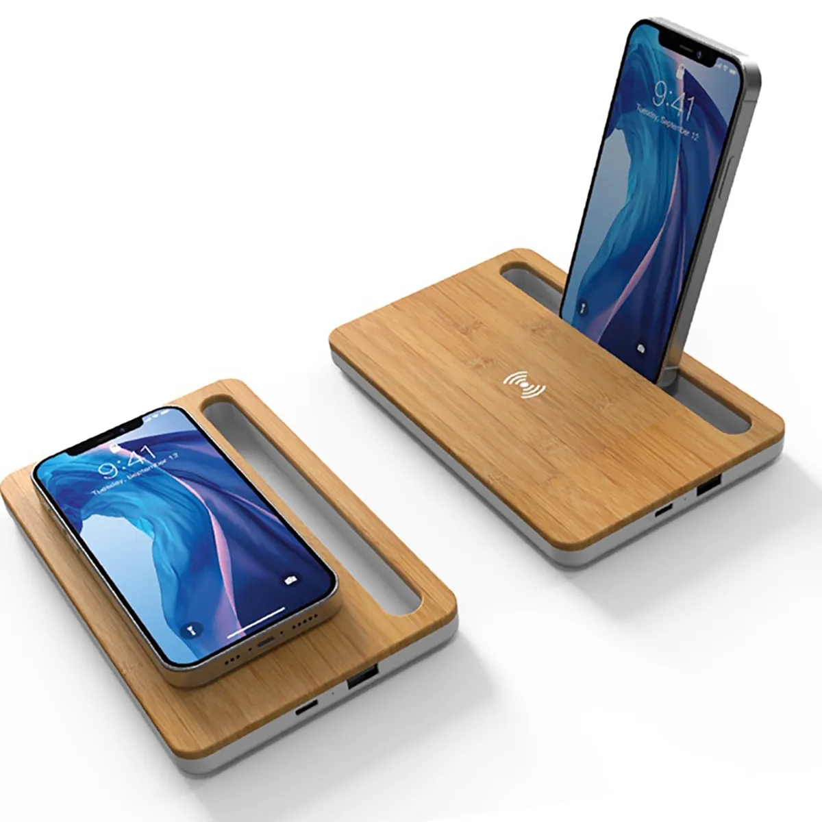 2 in 1 Desktop 10W Wireless Charger Phone Stand Holder 4