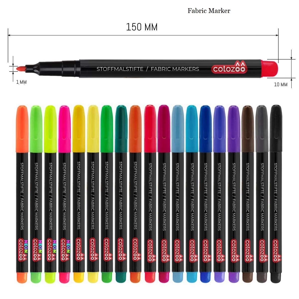 20 pcs No-toxie Enviroment-friendly fabric markers set 2