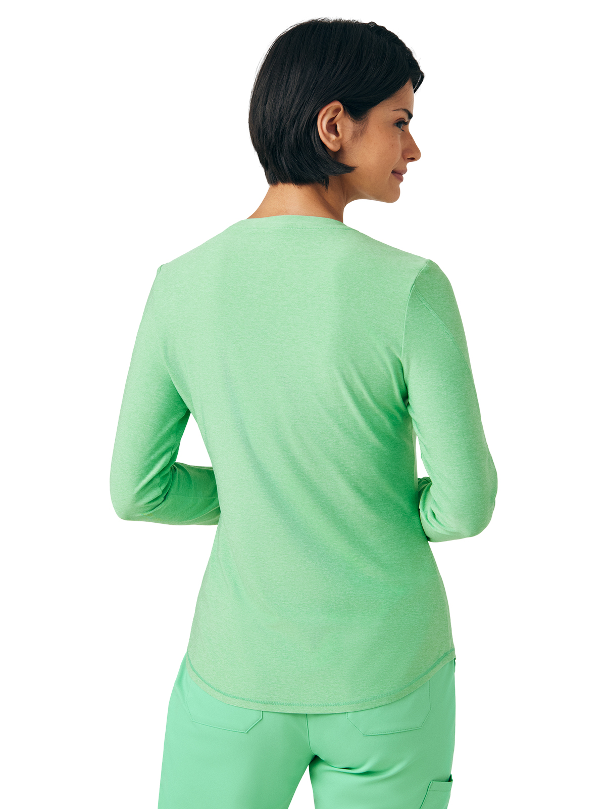 White Cross - VIBE - Women's Shirttail Hemline Underscrub Tee 12