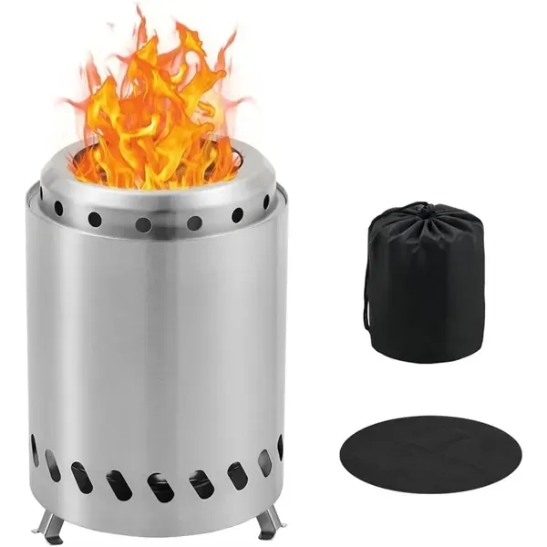 Outdoor Camping Fire Pit - Portable Steel Bonfire Ring 4