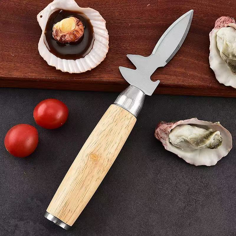Oyster Shucking Knife with Wooden Handl 2