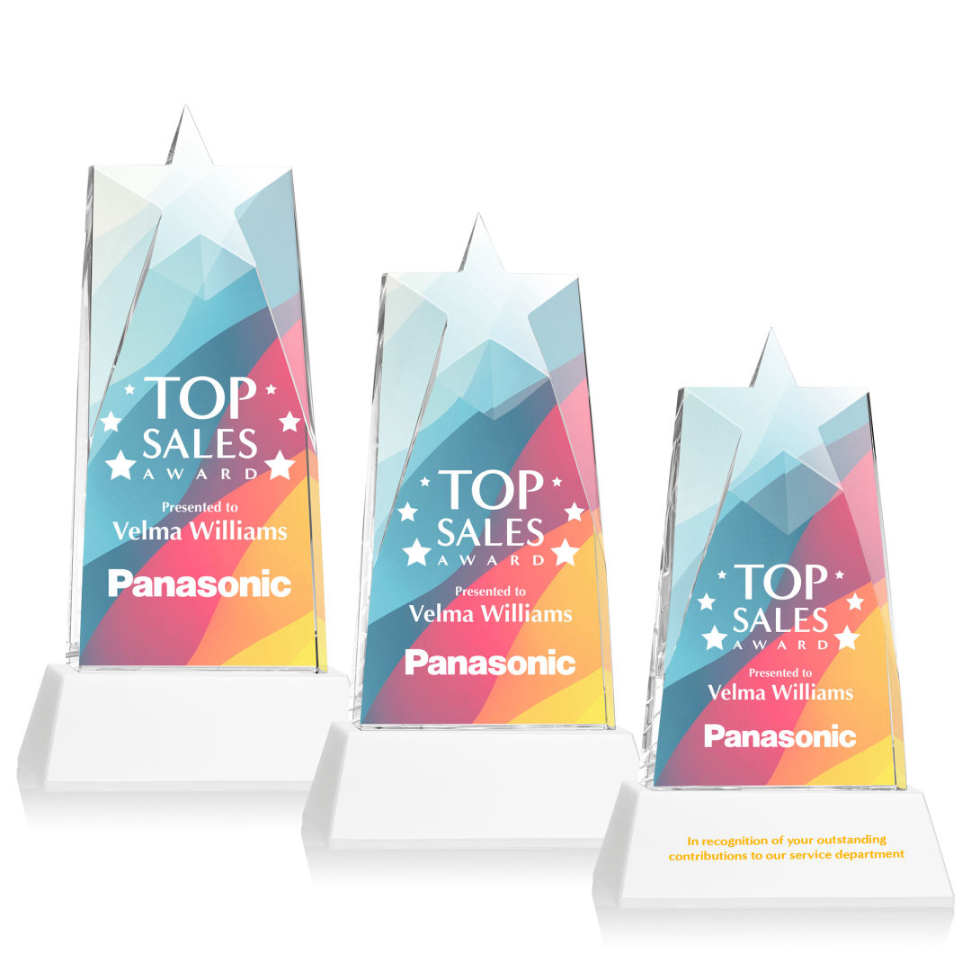 Millington Star VividPrint™ Award on Base - White 4