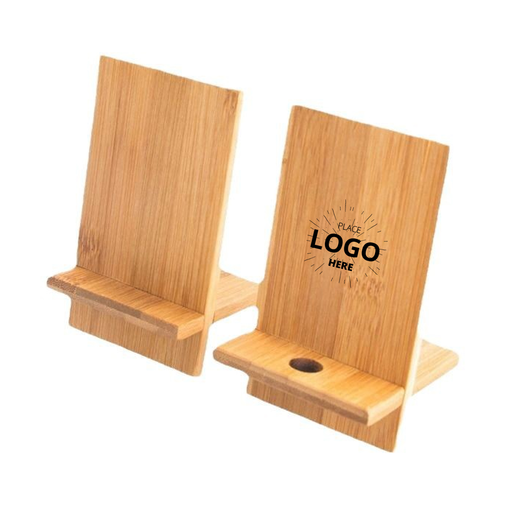 Customizable Simple Portable Wooden Phone Stand For Desk 3