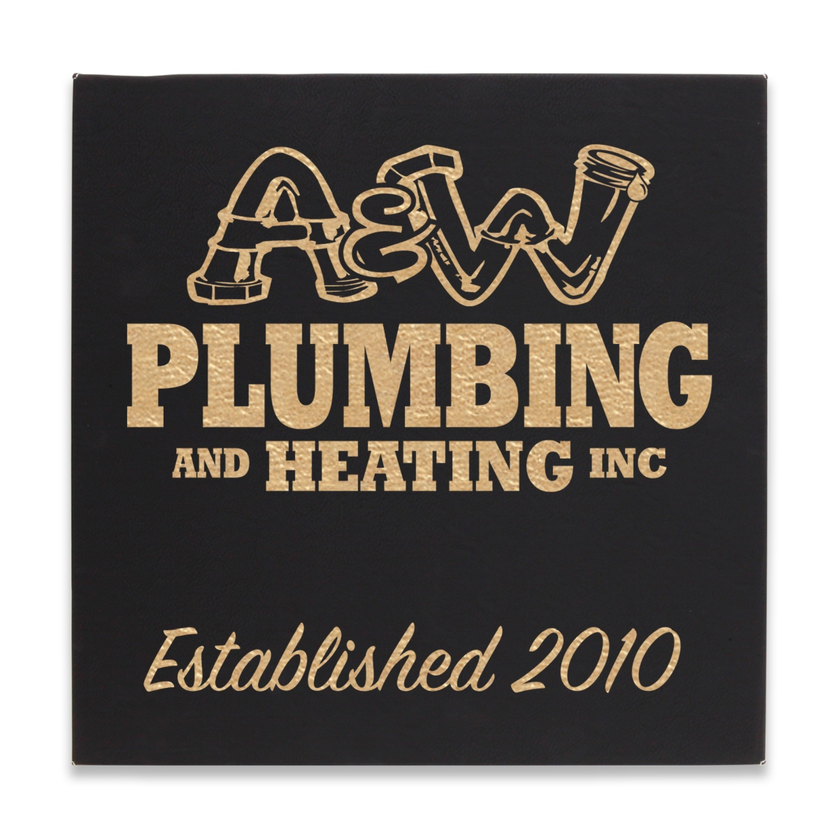 Laser Engraved Leatherette Wall Decor & Plaque (14"x14")