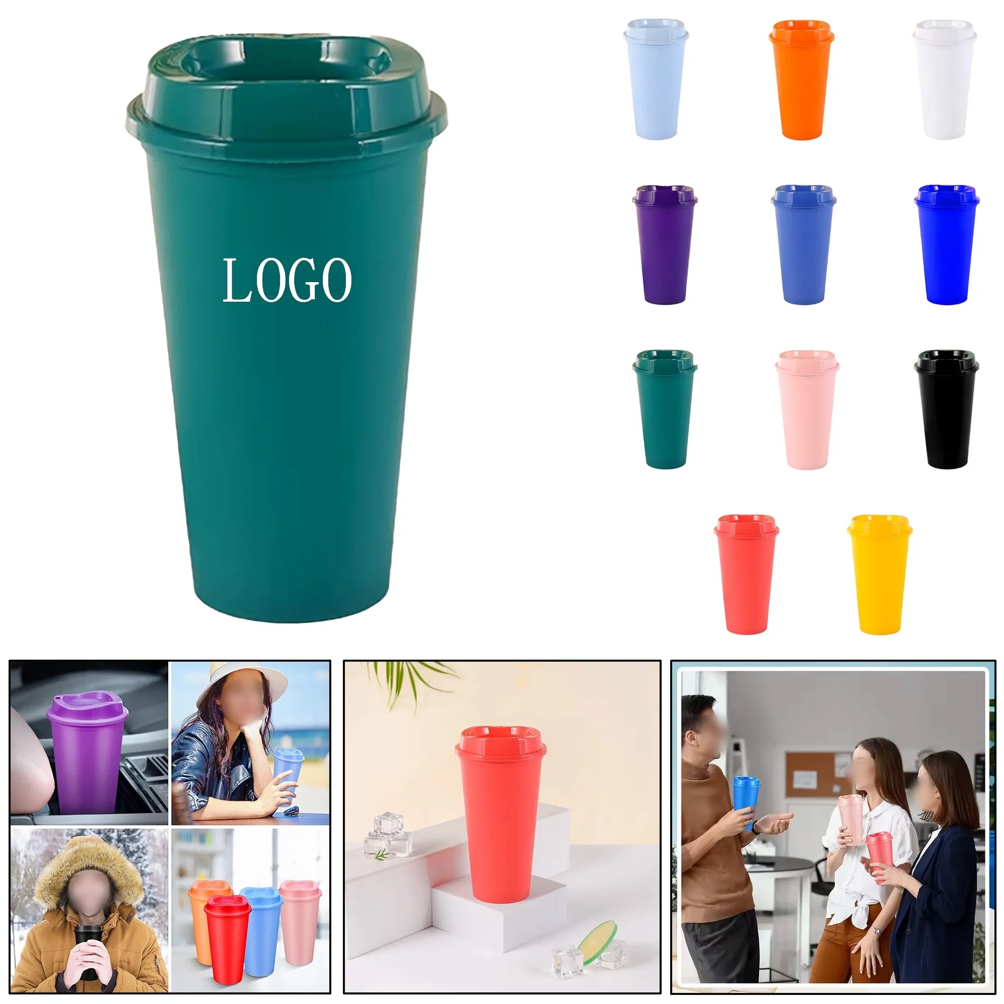 16oz Colorful Plastic Cup 10