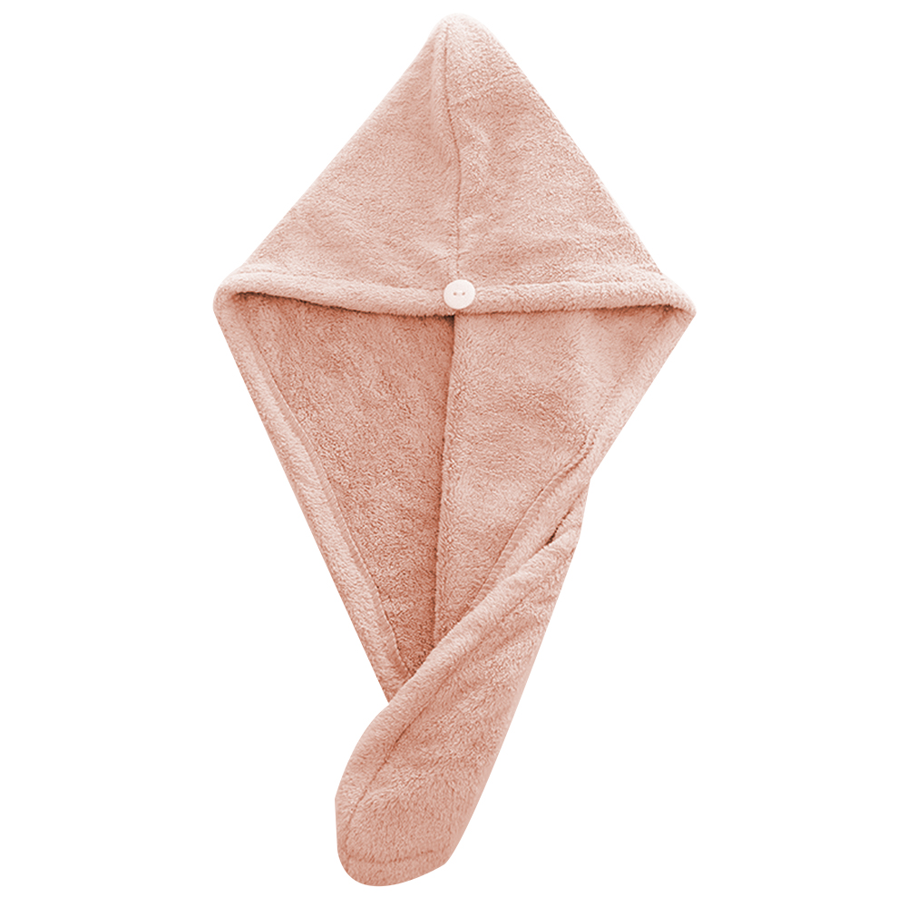 Thickened coral velvet hair-drying cap absorbent dry hair towel 6
