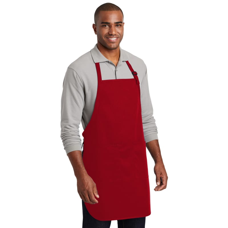 Port Authority Full-Length Two-Pocket Bib Apron. 2