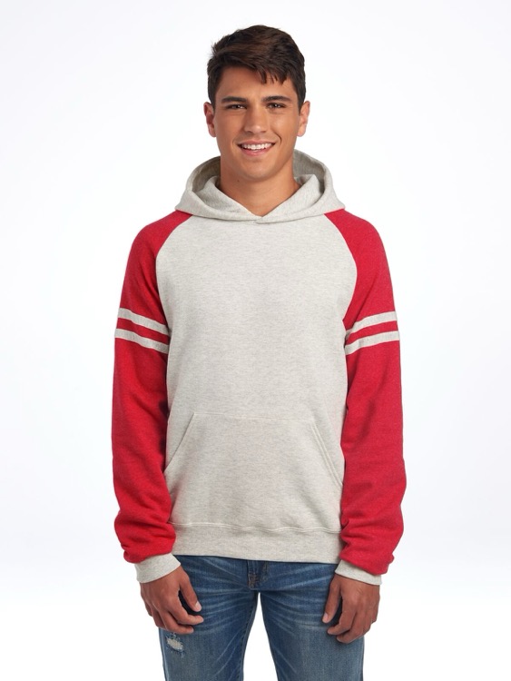 JERZEES NuBlend® Unisex Varsity Color-Block Hooded Sweatshirt 13