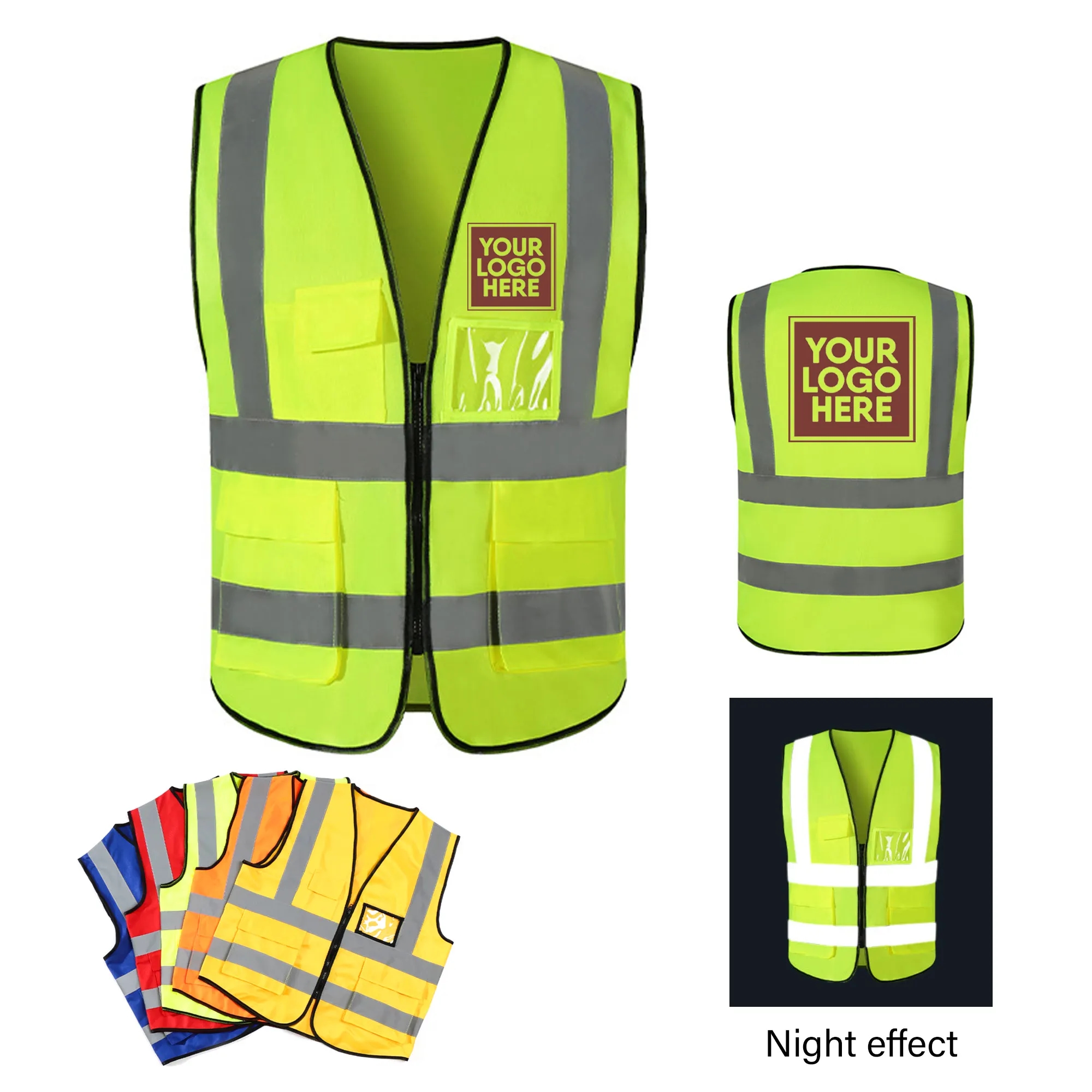 High Visibility Reflective Safety Vest With Pocket MOQ50pcs