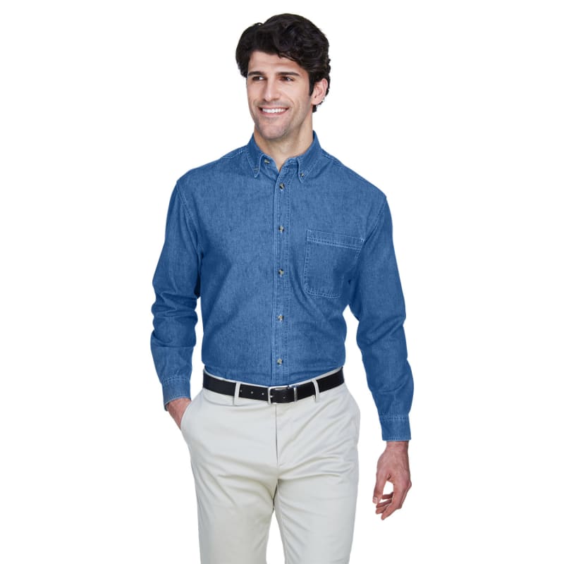 UltraClub Men's Cypress Denim With Pocket 10